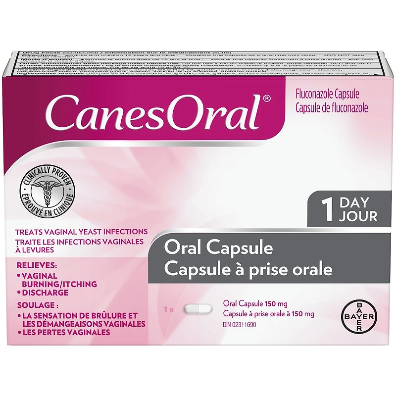 CanesOral®, capsule contre les infections à levures, éprouvé en clinique, 1 dose