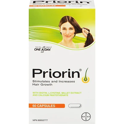 PRIORIN Hair Growth Stimulant, For Women and Men, with Biotin