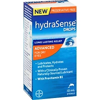 hydraSense Advanced Eye Drops, For Dry Eyes, Preservative Free, Naturally Sourced Lubricant, With Provitamin B5