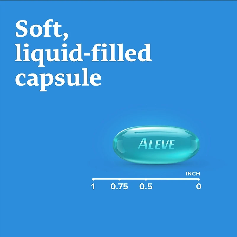 ALEVE Back and Body Pain Relief Liquid Gels, Up to 12 Hour Relief, Naproxen Sodium 220mg