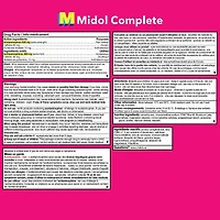 Midol Complete, Fast Multi-Symptom Period pain relief from Cramps, Headache, Backaches and Bloating, 40 Caplets