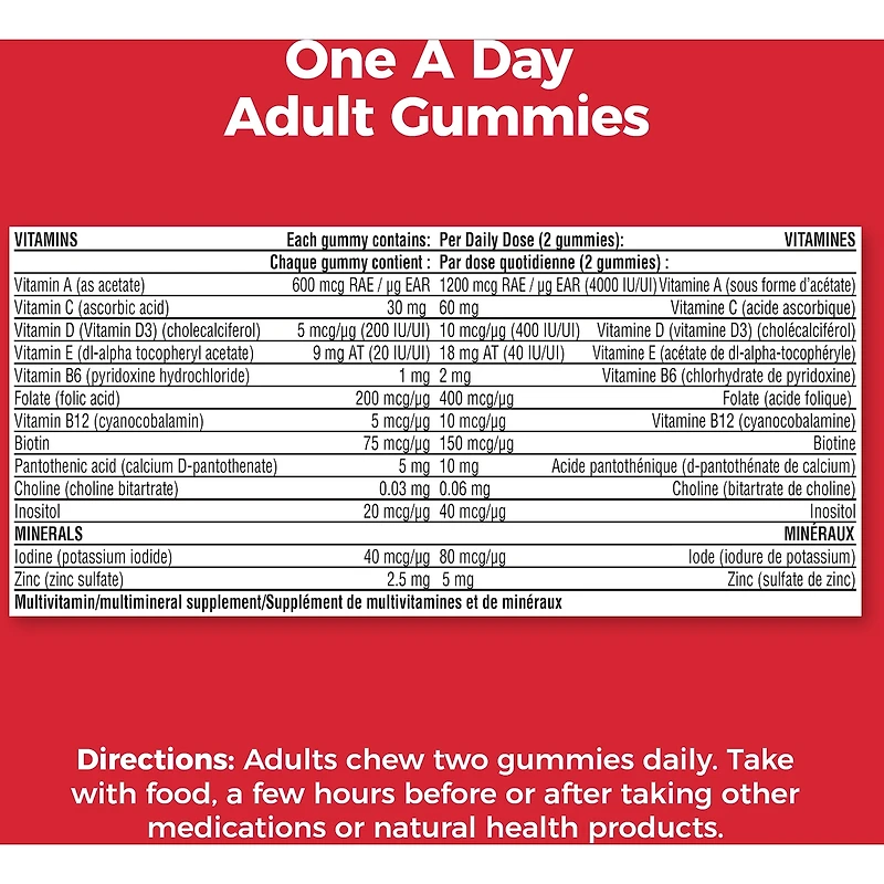 ONE A DAY ADULTES GUMMIES