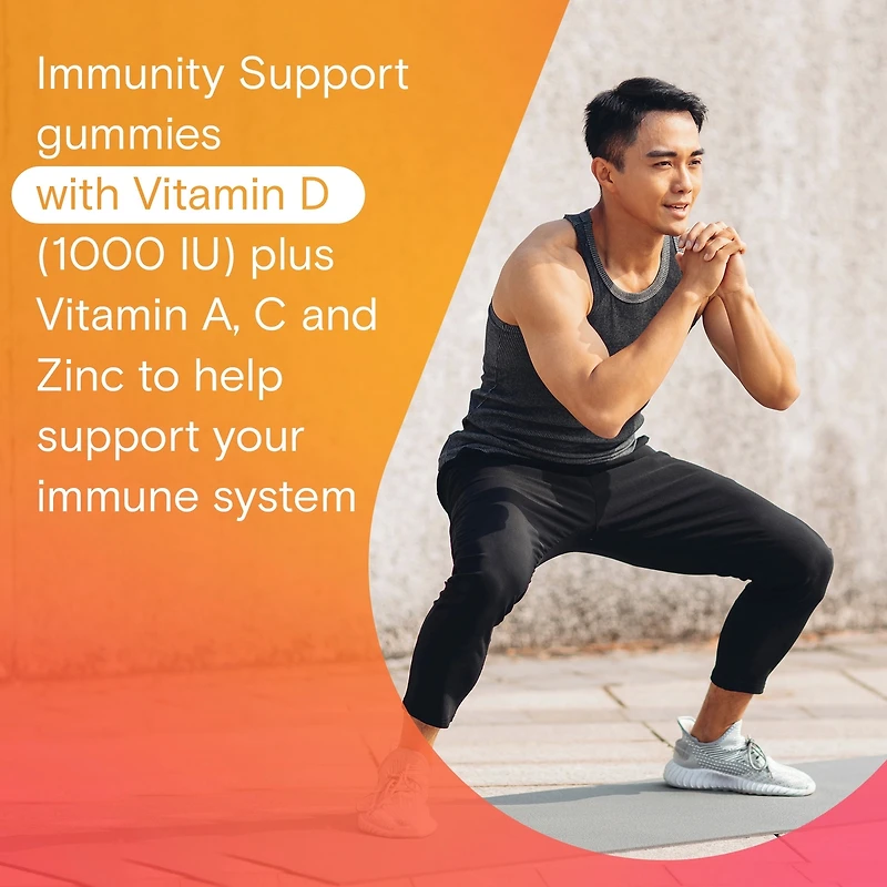 Gummies One A Day Multi+ avec soutien immunitaire – Multivitamines pour les femmes et les hommes avec soutien immunitaire quotidien contenant des vitamines C et D et du zinc pour soutenir la fonction immunitaire