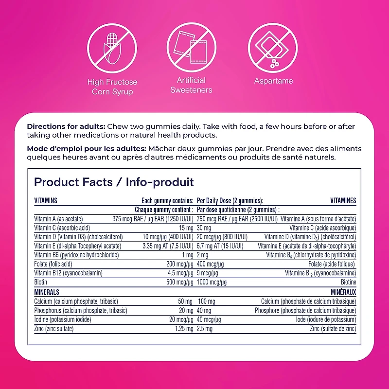 Multi+ Hair, Skin & Nails Multivitamin Gummies - Daily Vitamin Plus Support For Healthy Hair, Skin And Nails With Biotin And Vitamins A, C, E And Zinc For Women and Men