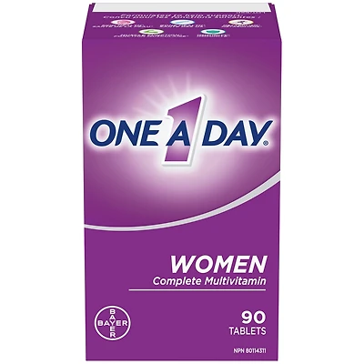 Multivitamines One A Day pour femmes – Vitamines quotidiennes pour femmes – Multivitamines pour femmes avec vitamines A, C et D, zinc pour le soutien immunitaire, vitamines E et B12, biotine, calcium et fer