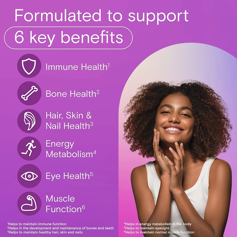 Multivitamines One A Day pour femmes – Vitamines quotidiennes pour femmes – Multivitamines pour femmes avec vitamines A, C et D, zinc pour le soutien immunitaire, vitamines E et B12, biotine, calcium et fer