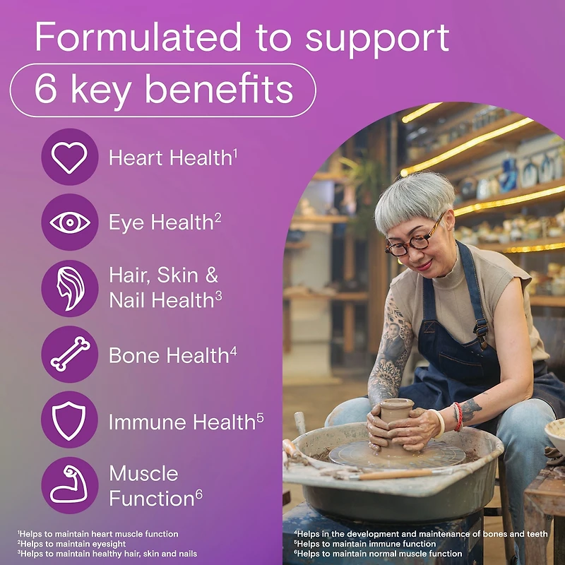 Multivitamins For Women 50 Plus - Daily Vitamins For Women With Vitamin A, B6, B12, C, D, E, Biotin, Calcium, Magnesium & Zinc, Helps Support Immune Function, Bone Health And More