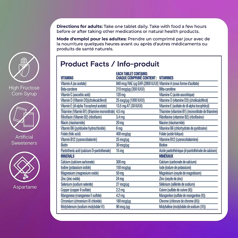 Multivitamins For Women 50 Plus - Daily Vitamins For Women With Vitamin A, B6, B12, C, D, E, Biotin, Calcium, Magnesium & Zinc, Helps Support Immune Function, Bone Health And More