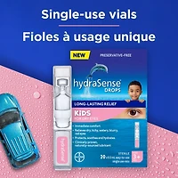 pour enfants – yeux secs, sans agent de conservation, lubrifiant de source naturelle