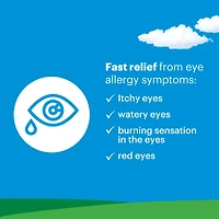 Gouttes oculaires Claritin Allergies, sans agent de conservation, soulagement de longue durée