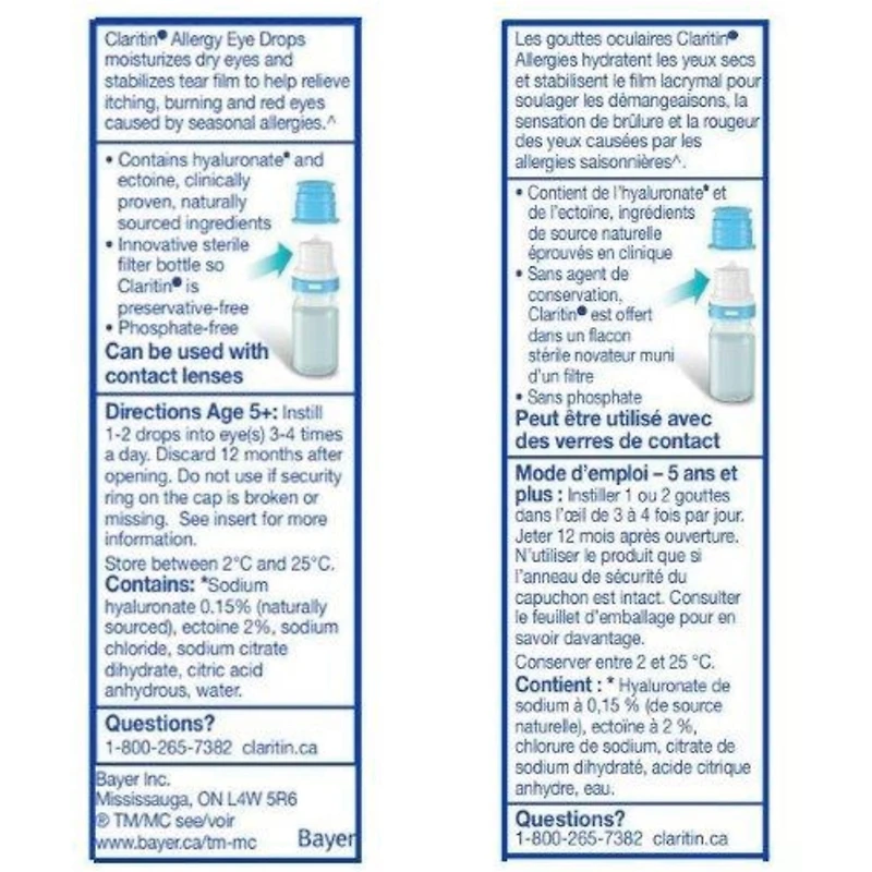 Allergy Eye Drops, Preservative-Free, Long-lasting relief