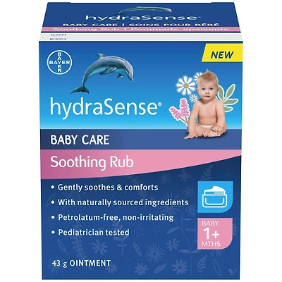 hydraSense Baby Care Soothing Rub – Gently Soothes & Comforts, Petrolatum-free, Non-irritating, Made with Naturally Sourced Ingredients Eucalyptus, Lavender, and Chamomile, Pediatrician Tested