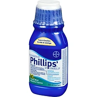 Lait de magnésie Phillips à la menthe, soulagement de la constipation, sans crampes, sans stimulant, laxatif salin, 350 mL