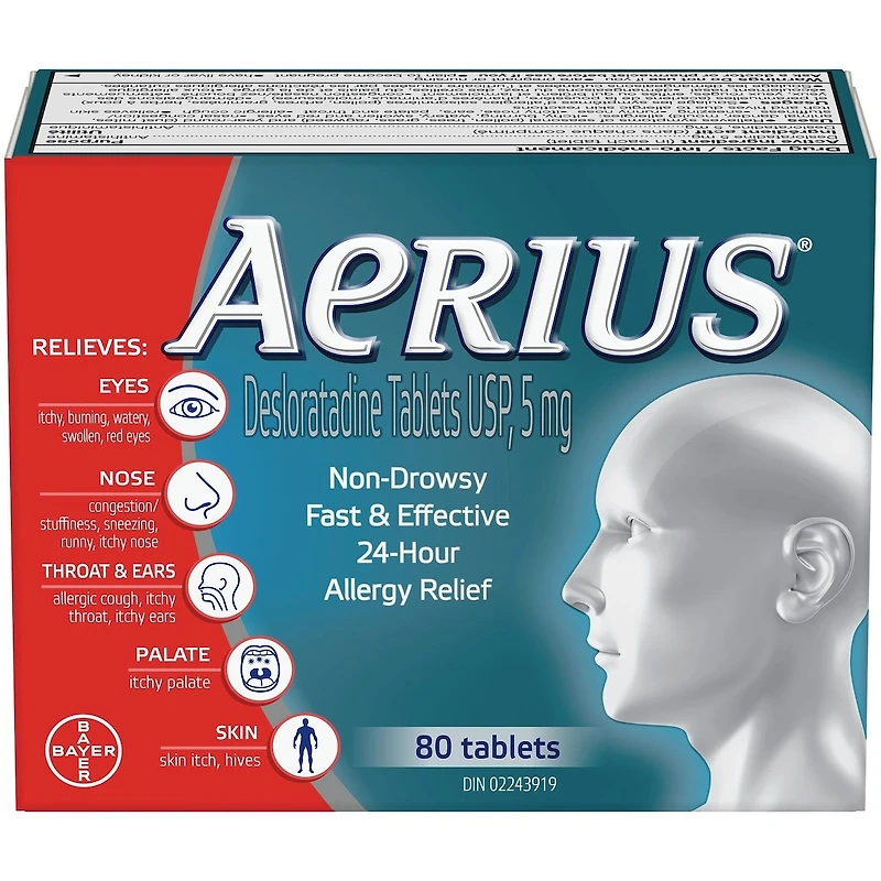 Allergy Medicine, Fast Relief, 24-Hour, Non-Drowsy, 15 Symptoms