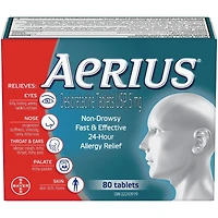 Allergy Medicine, Fast Relief, 24-Hour, Non-Drowsy, 15 Symptoms