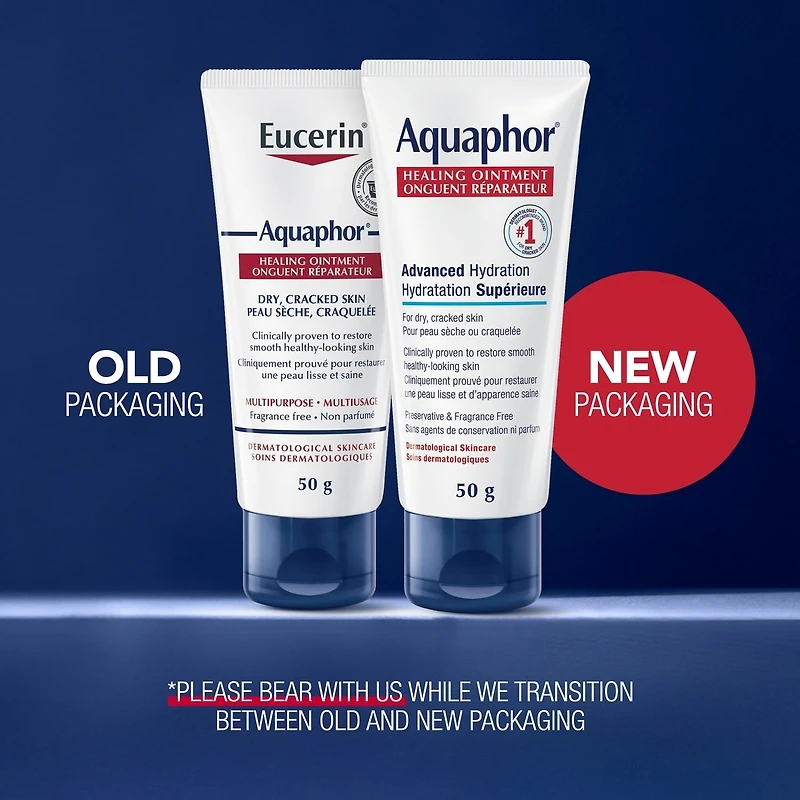 Onguent réparateur multi-usage Aquaphor pour la peau sèche, craquelée