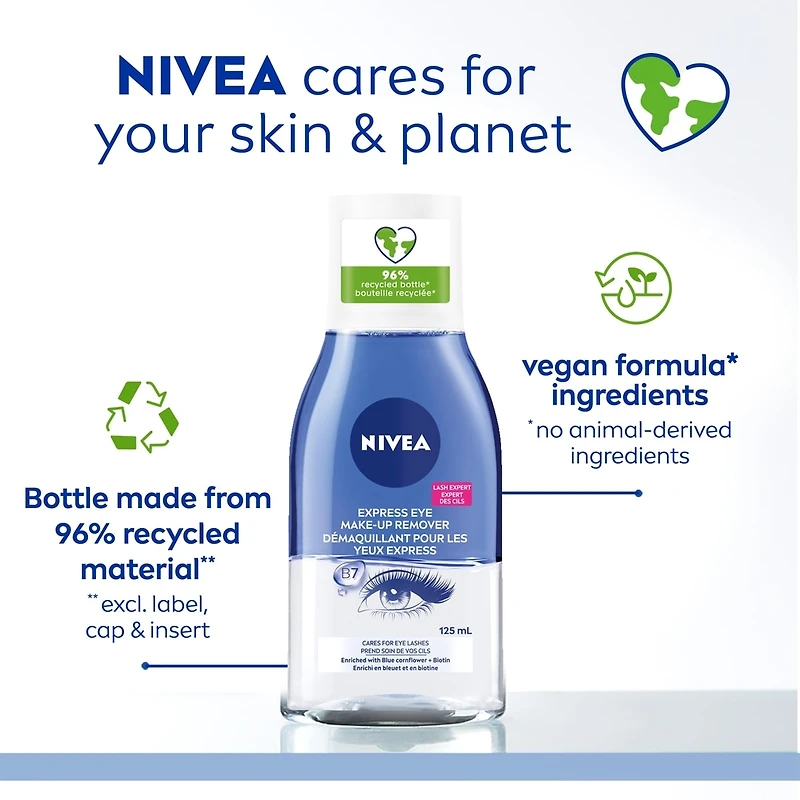 NIVEA Express Eye-Makeup Remover, Face cleanser, 125ml