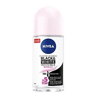 NIVEA Déodorant antisudorifique 72 h à bille Black & White Invisible, Water Lily, 50 ml