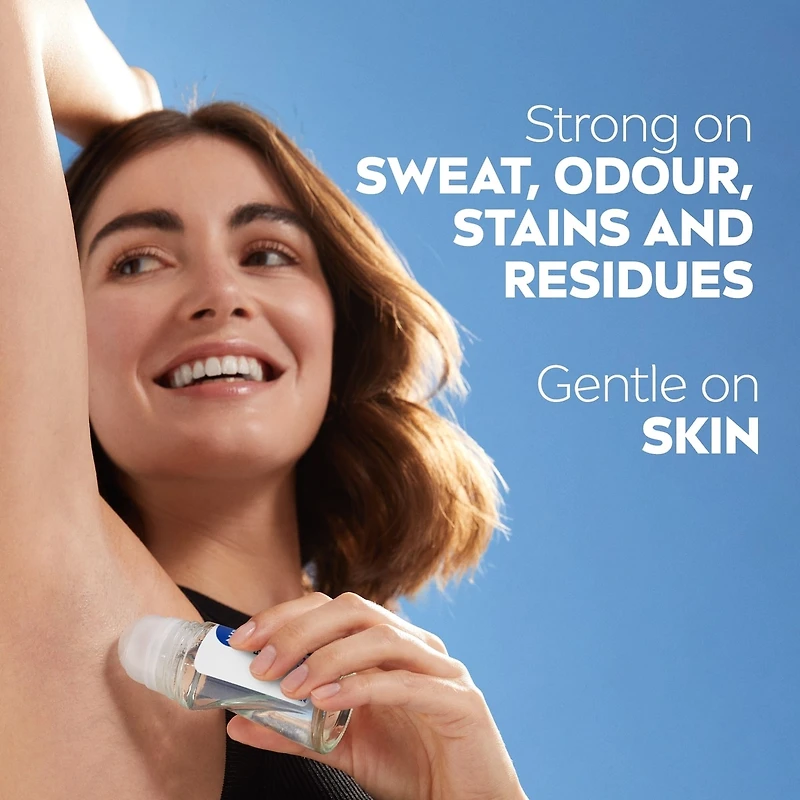 NIVEA Déodorant antisudorifique 72 h à bille Black & White Invisible, Water Lily, 50 ml