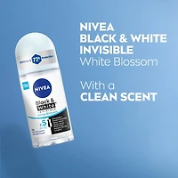 NIVEA Déodorant antisudorifique 72 h à bille Black & White Invisible, White Blossom, 50 ml