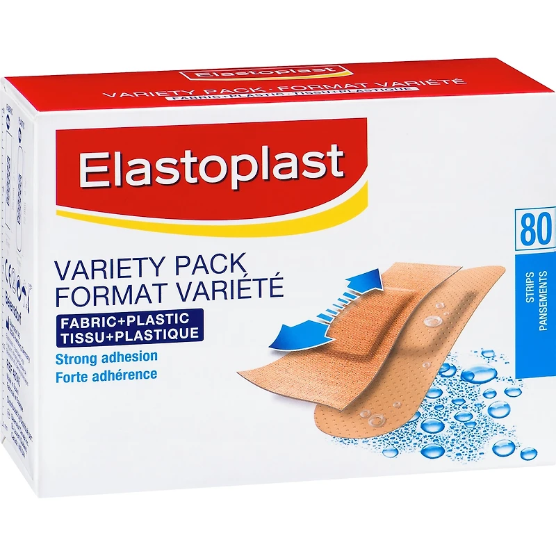 ELASTOPLAST Tissue + Plastique, boîte de 80 format variété