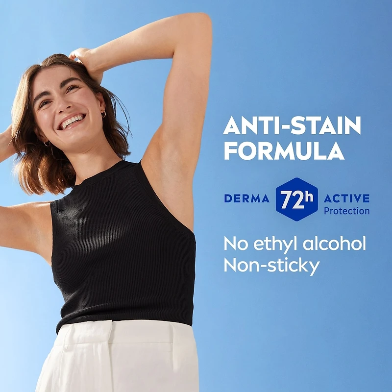 NIVEA Black & White Invisible Roll-On 72-Hr Antiperspirant Deodorant, Spring Mist, 50mL