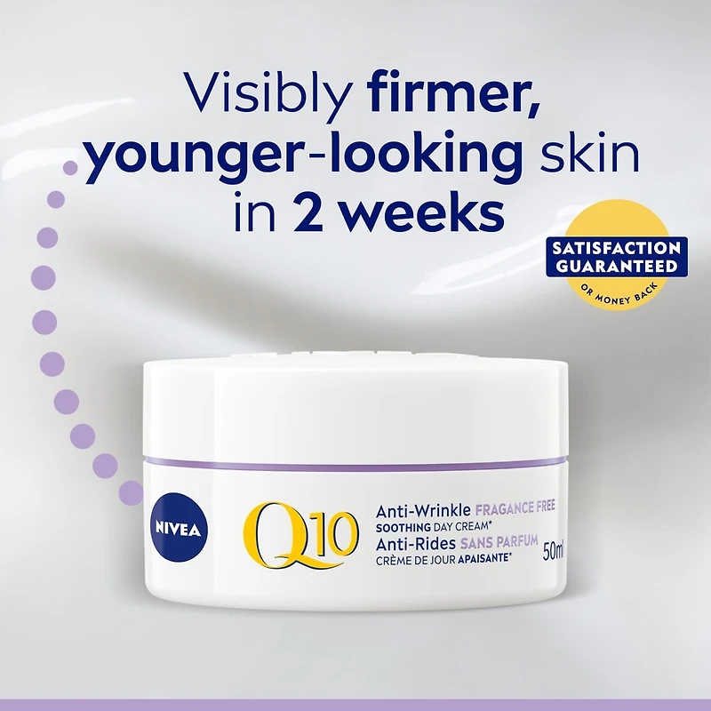 NIVEA Q10 Energy Anti-Wrinkle Night Face Cream, Tired-Looking and Dull Skin, 50mL