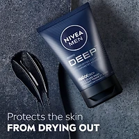 NIVEA MEN DEEP Nettoyant visage et barbe avec MAXXTECH charbon, 100 ml