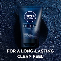 NIVEA MEN DEEP Nettoyant visage et barbe avec MAXXTECH charbon, 100 ml