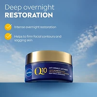 NIVEA Q10 Anti-Wrinkle Moisture Replenishment Night Face Cream, Dry to Very Dry Skin, 50mL