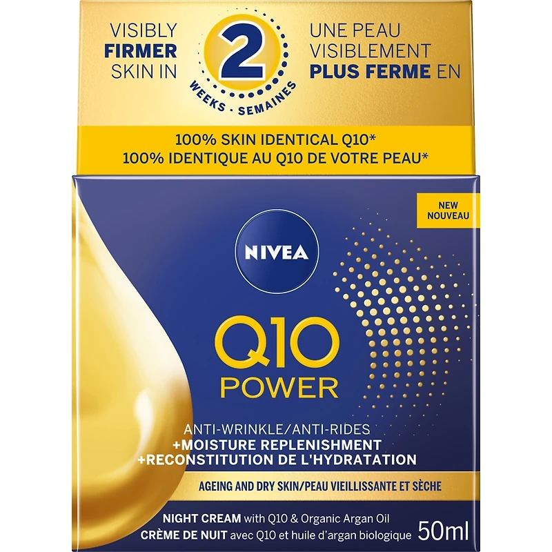 Crème de nuit Anti-rides Q10 + Reconstitution de l’hydratation