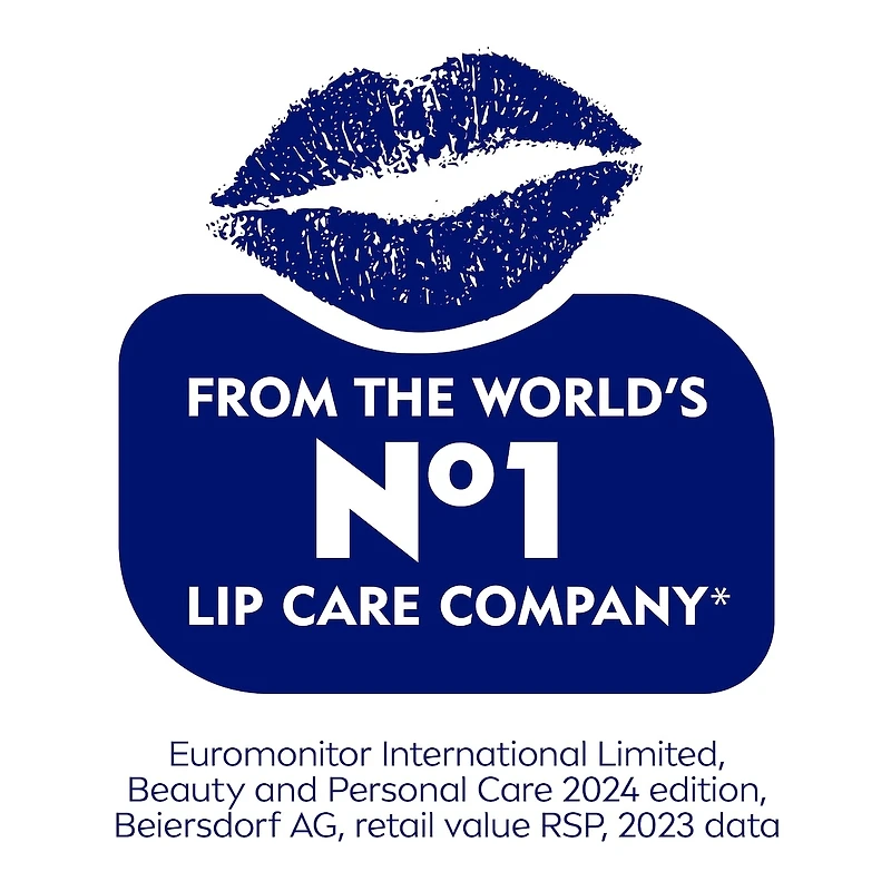 Baume à lèvres soins actifs NIVEA MEN, 24 heure d’hydration, enrichi en beurre de karité, non gras, sans résidu (2 x 4,8 g)