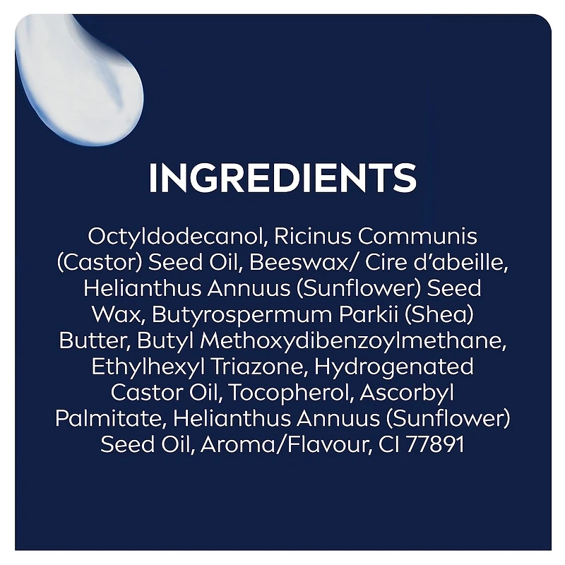 Baume à lèvres soins actifs NIVEA MEN, 24 heure d’hydration, enrichi en beurre de karité, non gras, sans résidu (2 x 4,8 g)