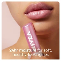 NIVEA Pearly Shine Lip Balm, Tinted lip balm with shea butter & natural oils for 24hr moisture, Pearly pink shine, Lip moisturizer for dry lips, (2 x 4.8g)