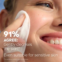 NIVEA 3-in-1 Gentle Face Cleansing Wipes Dry and Sensitive Skin, 40 Count