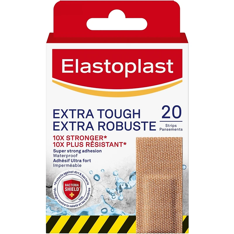 Elastoplast Pansements Extra Robuste Imperméables, Boîte De 20