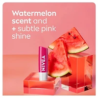Baume à lèvres reflets melon d’eau de NIVEA, baume à lèvres teinté au beurre de karité et huiles naturelles pour 24 heures d’hydratation, parfum de melon d’eau, hydratant pour les lèvres sèches, (2 x 4.8 g)
