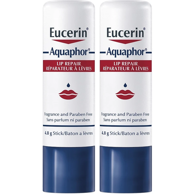 EUCERIN AQUAPHOR Lip Balm Repair Stick DUO PACK for Dry, Chapped and Cracked Lips