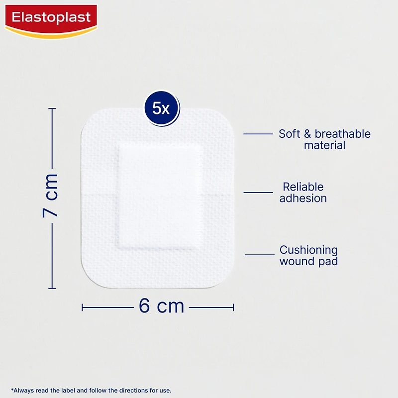 Sensitive XL Dressings | Large Plasters for Post-Operative and Everyday Acute Wounds | Extra Skin Friendly Sterile Dressings | Dermatologically approved | Bacteria Shield