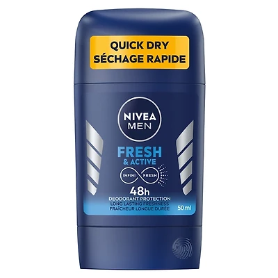 Déodorant Fresh and Active de NIVEA Men Déodorant en bâton, Déodorant pour hommes, 50 ml