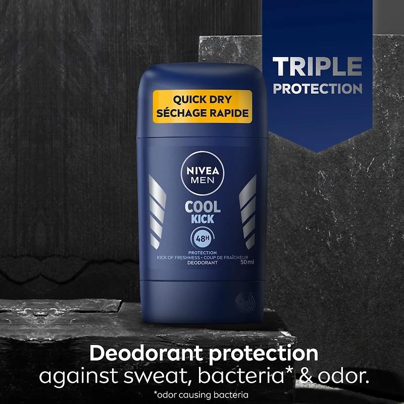 Déodorant en bâton Cool Kick de NIVEA Men Déodorant pour hommes, 50 ml