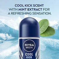 NIVEA Men Cool Kick Roll-On Anti-Perspirant, 50 mL