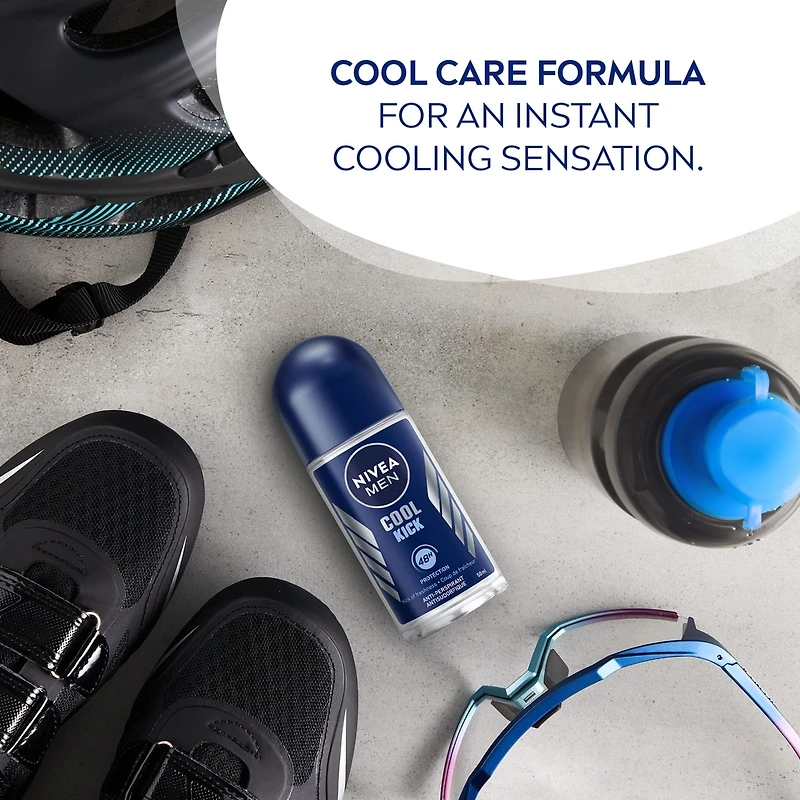 Antisudorifique à bille Cool Kick de NIVEA Men  Déodorant pour hommes, 50 ml