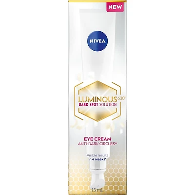 NIVEA LUMINOUS630 Dark Spot Solution Eye Cream for All Skin Types, 15mL