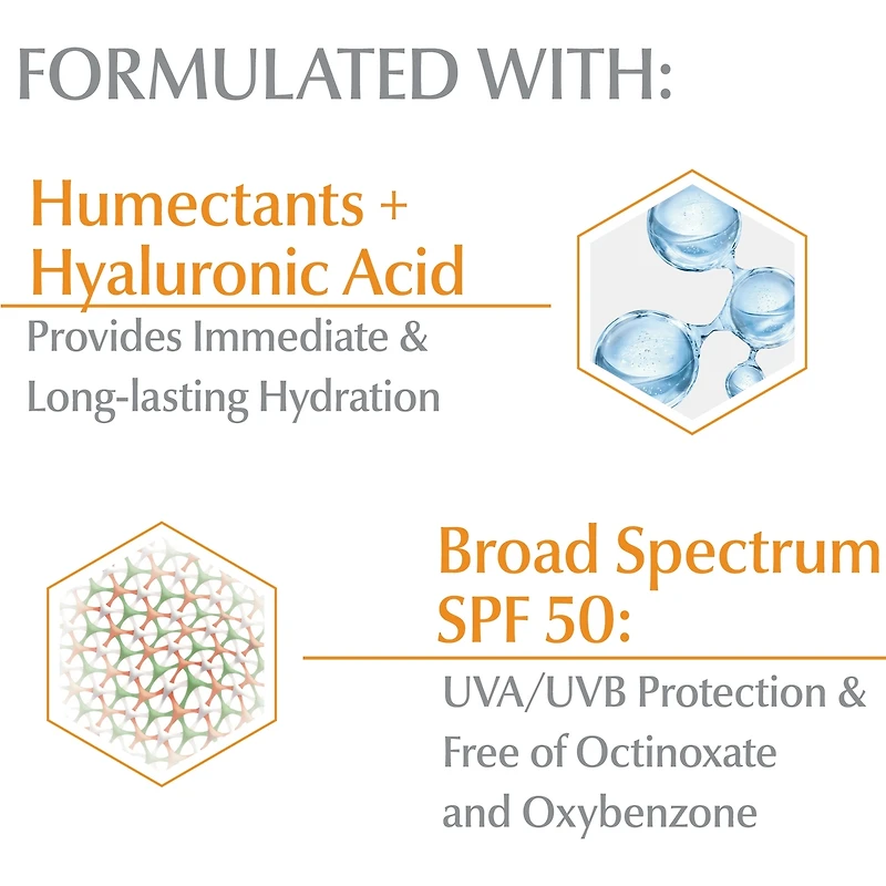 Sun Complete Hydration Sunscreen for Face and Body with SPF 50 | Sunscreen Lotion with Hyaluronic Acid and 5 Antioxidants