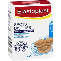 ELASTOPLAST Pansements disques en plastique , Boîte de 50