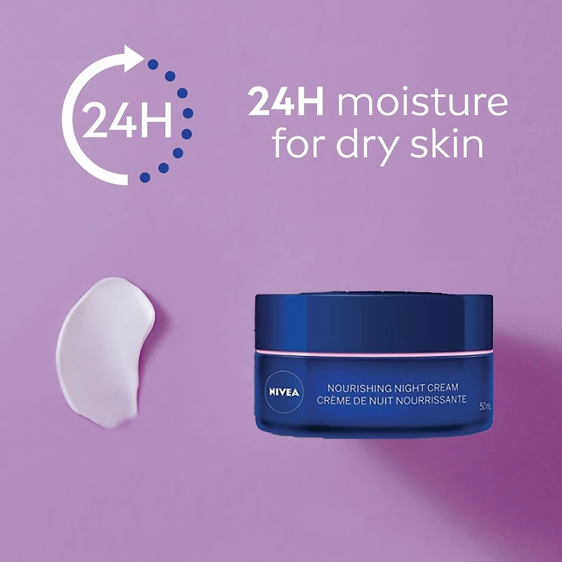 NIVEA Nourishing Night Cream for Face, 50mL