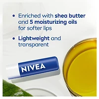 Baume à lèvres Essentiel de NIVEA, hydratation 24 heures, enrichi en beurre de karité et 5 huiles hydratantes, (2 x 4,8 g)
