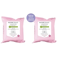 Biodegradable Hydrating Makeup Removing Cleansing Cloths with Recyclable Pouch - Special Value