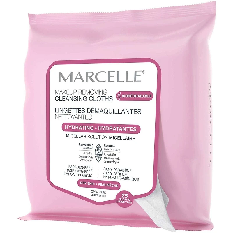 Lingettes Démaquillantes Hydratantes Biodégradables et Recyclables